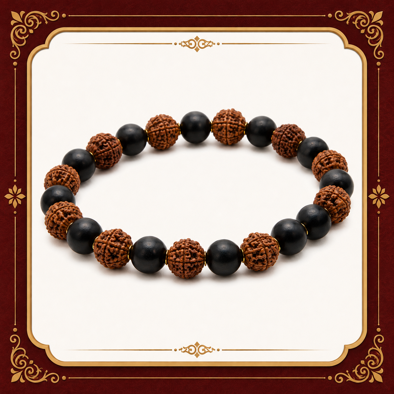 Divya Rudraksha Karungali Bracelet (8mm)  Protection • Positivity • Spiritual Balance