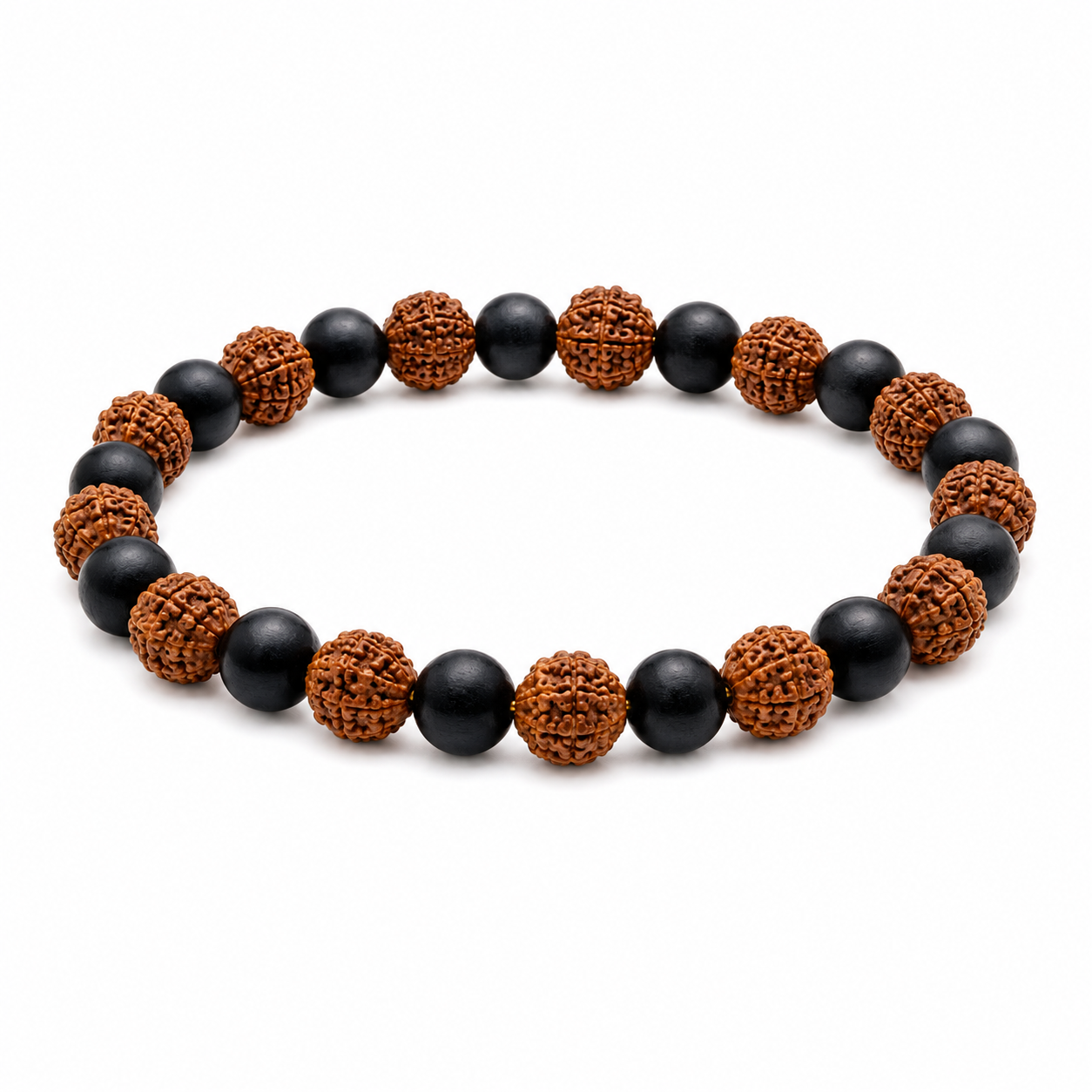 Divya Rudraksha Karungali Bracelet (8mm)  Protection • Positivity • Spiritual Balance